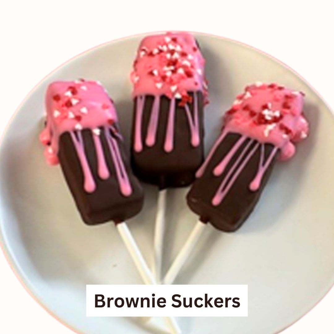 Valentine's Mini Brownie Suckers - 6pack
