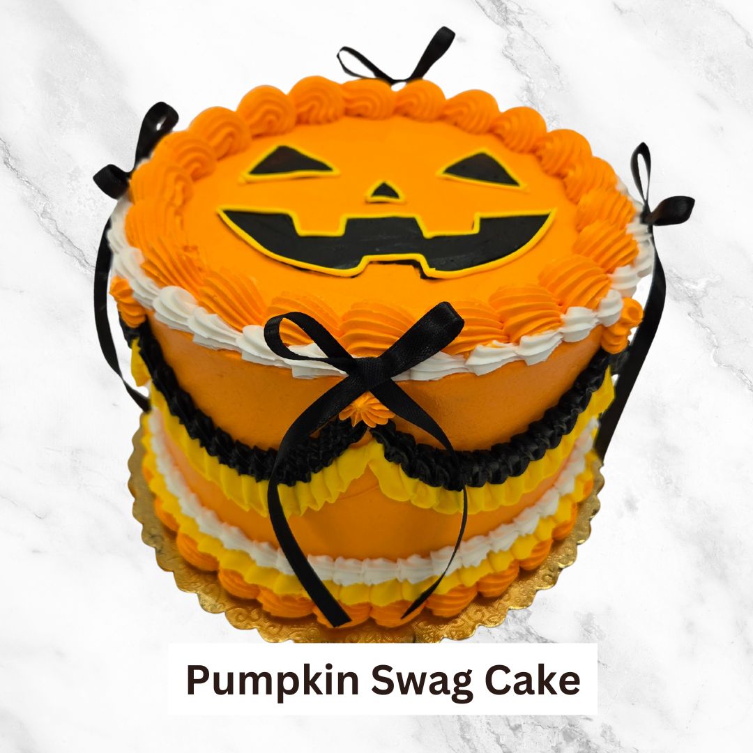 7" Pumpkin Swag Cake