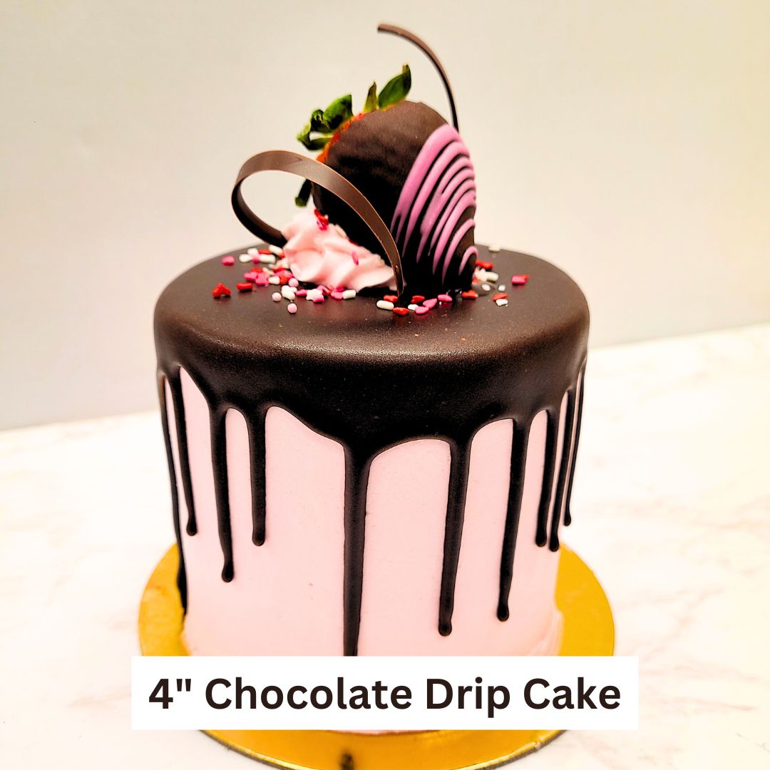 4" Chocolate Drip Cake